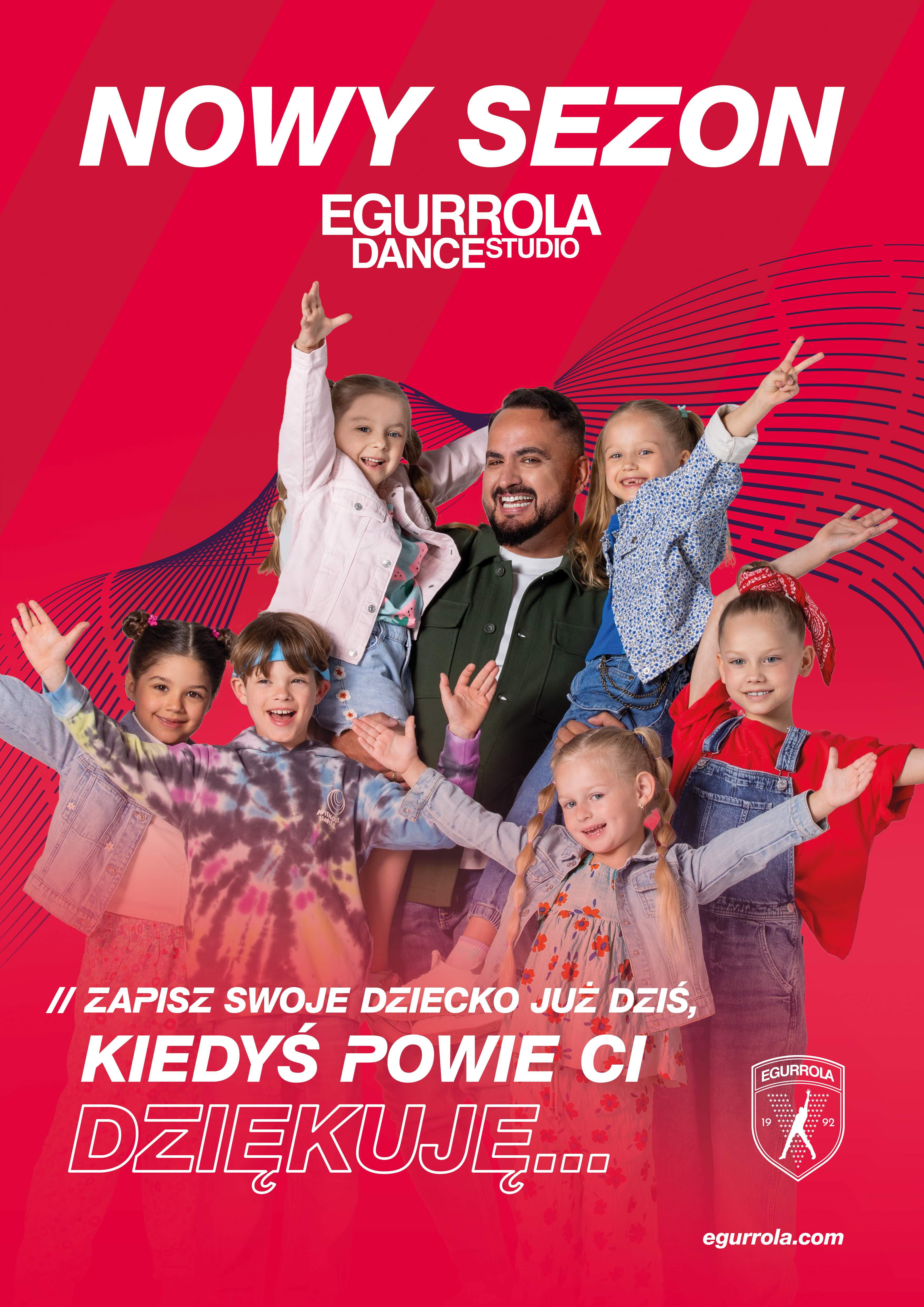plakat agustin egurrola z dziećmi